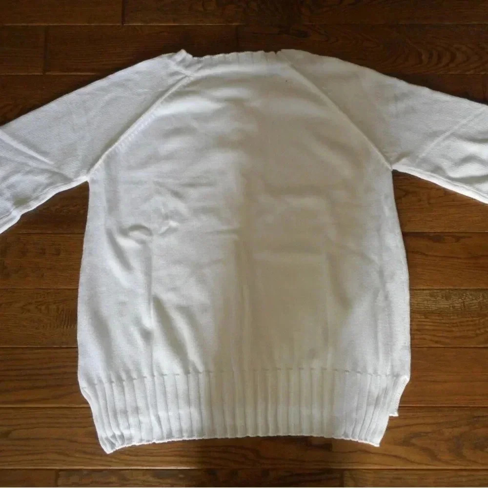NEON BUDDHA Pure Knit White Brilliant 3/4 Sleeve Tunic SWEATER Womens XS NWT - Picture 6 of 8